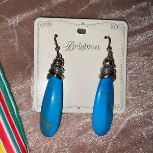 Earrings, Brighton Neptune’s Rings Pyramid Turquoise NWT
